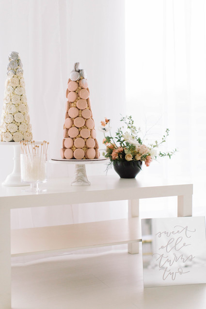 Floral Swan Lake ballet themed second birthday party