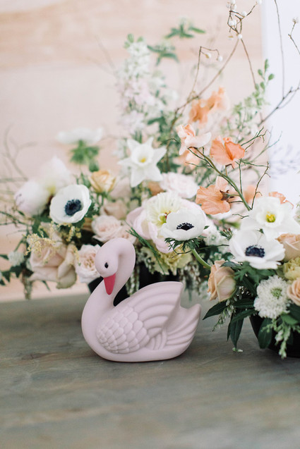 Floral Swan Lake ballet themed second birthday party