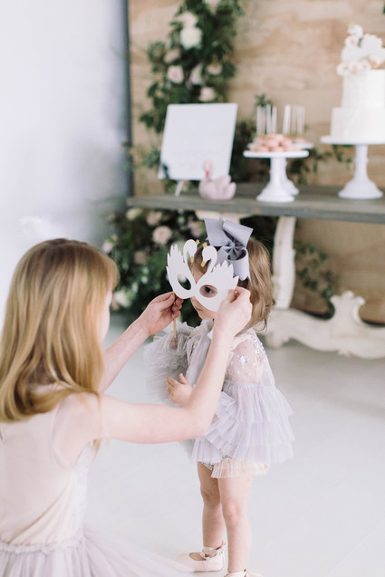 Floral Swan Lake ballet themed second birthday party