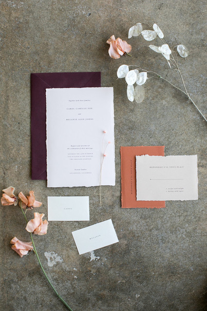 Modern wedding invitations