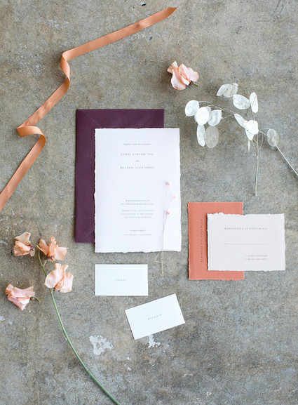Modern wedding invitations