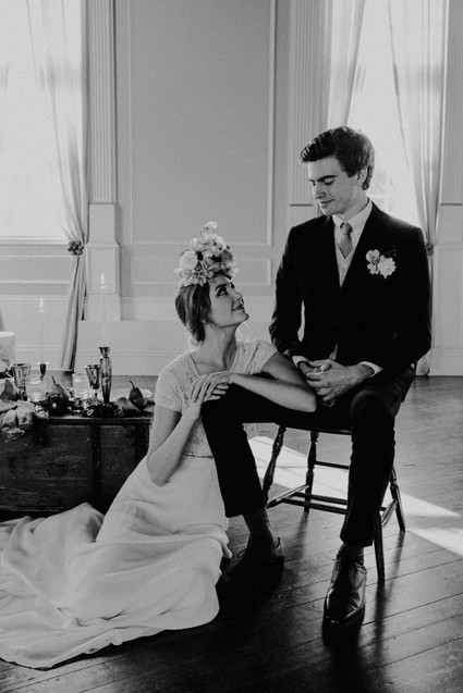 Moody spring elopement ideas at The Old Schoolhouse in Newberg Oregon