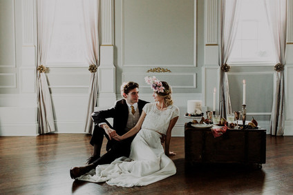 Moody spring elopement ideas at The Old Schoolhouse in Newberg Oregon