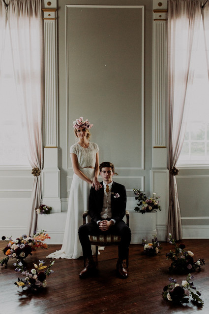 Moody spring elopement ideas at The Old Schoolhouse in Newberg Oregon