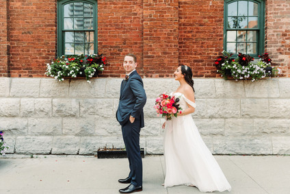 Bright whimsical Toronto Warehouse wedding