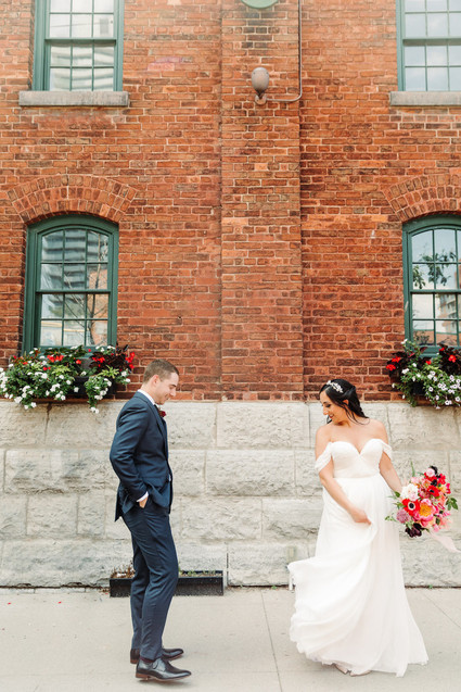 Bright whimsical Toronto Warehouse wedding