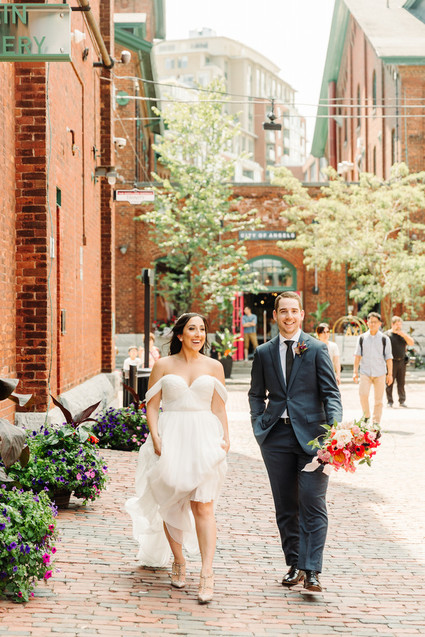 Bright whimsical Toronto Warehouse wedding