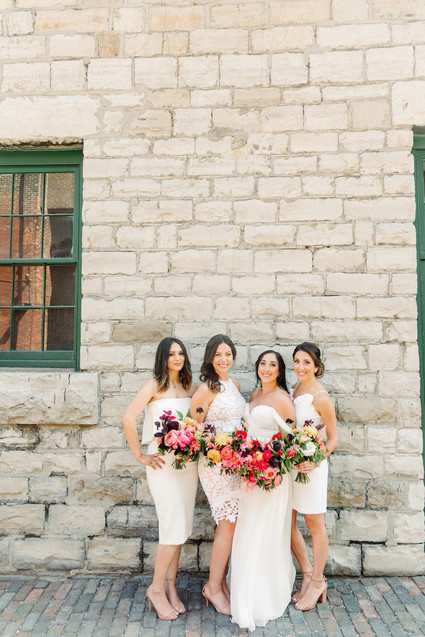 Bright whimsical Toronto Warehouse wedding