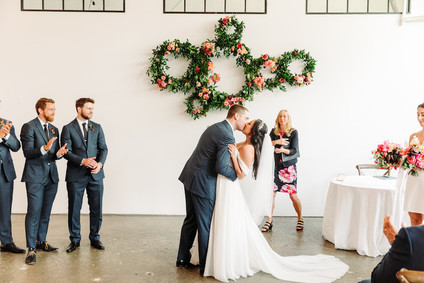 Bright whimsical Toronto Warehouse wedding
