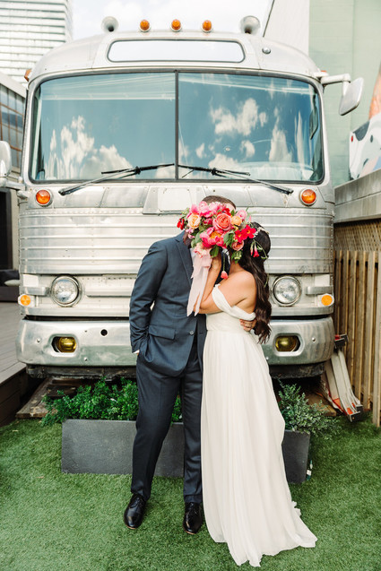 Bright whimsical Toronto Warehouse wedding