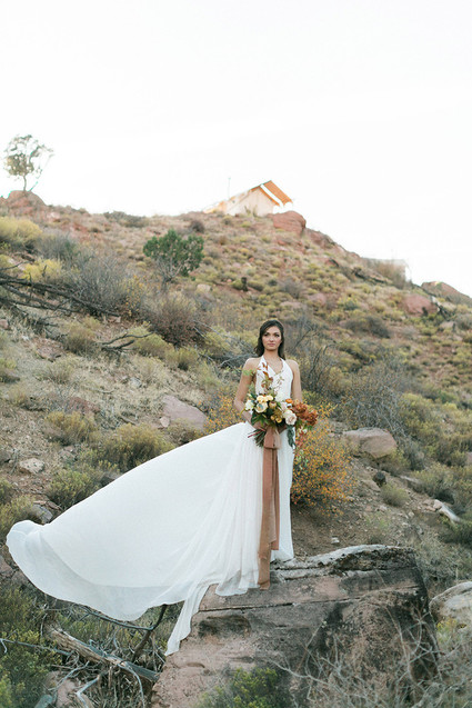 Sunset elopement at Under The Canvas in Zion National Park