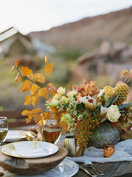 Sunset elopement at Under The Canvas in Zion National Park