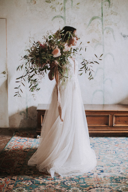 Romantic old world destination wedding in Tuscany
