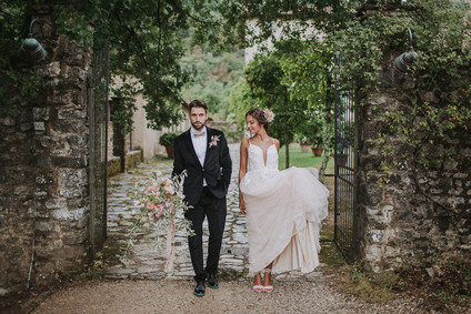 Romantic old world destination wedding in Tuscany