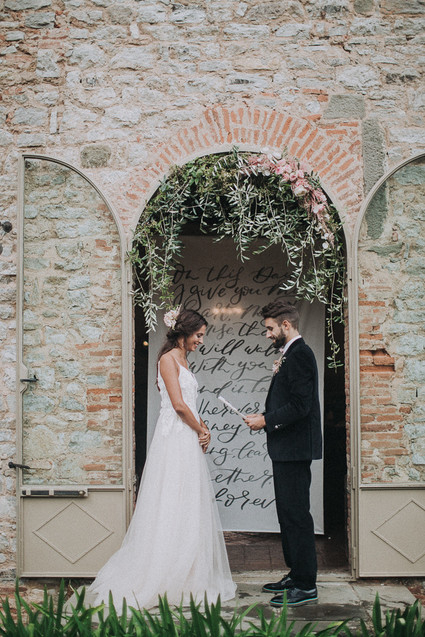 Romantic old world destination wedding in Tuscany