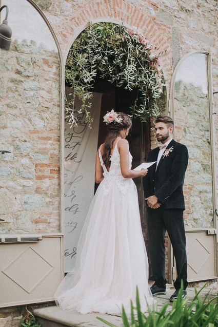 Romantic old world destination wedding in Tuscany