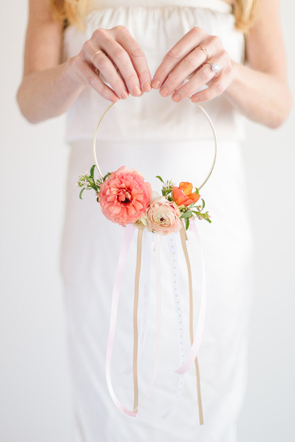 DIY flower girl wreath hoop