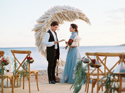 Pampas grass moon ceremony decor