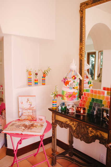 Rainbow baby shower theme in LA for Cammy of Show Me Your Mumu Inspiration