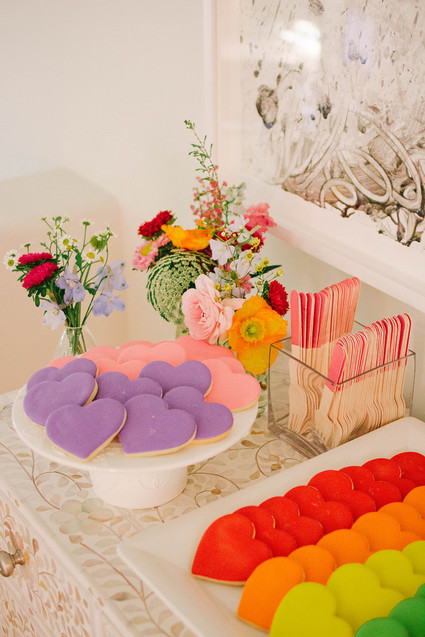 Rainbow baby shower theme in LA for Cammy of Show Me Your Mumu Inspiration