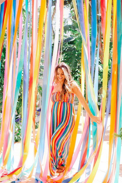 Rainbow baby shower theme in LA for Cammy of Show Me Your Mumu Inspiration
