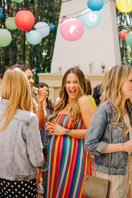 Rainbow baby shower theme in LA for Cammy of Show Me Your Mumu Inspiration