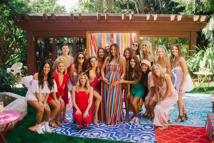 Rainbow baby shower theme in LA for Cammy of Show Me Your Mumu Inspiration