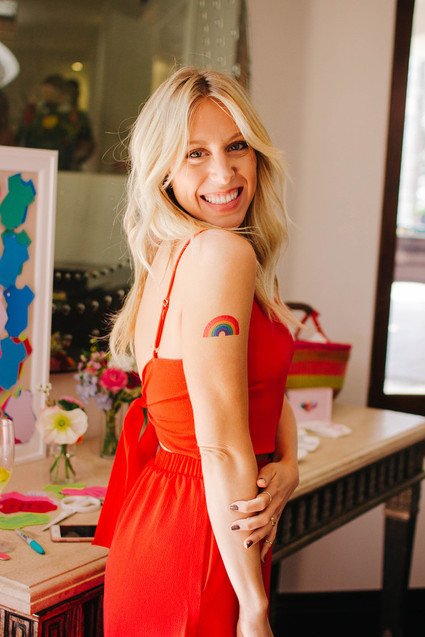 Rainbow baby shower theme in LA for Cammy of Show Me Your Mumu Inspiration