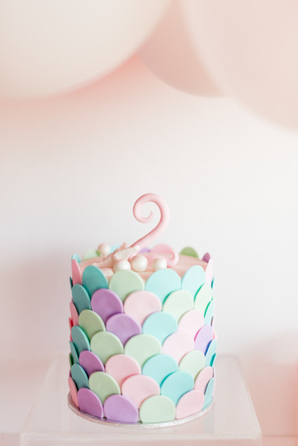 fish scale birthday cake