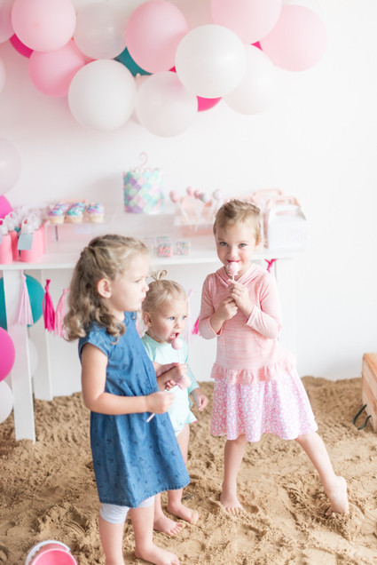Beach-themed birthday party for a brother and sister