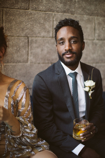 Glam cocktail party and groomsmen inspiration Inspiration