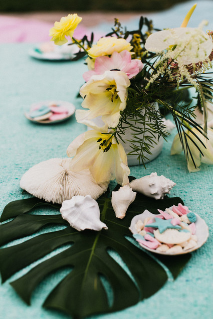 Sea themed backyard first birthday