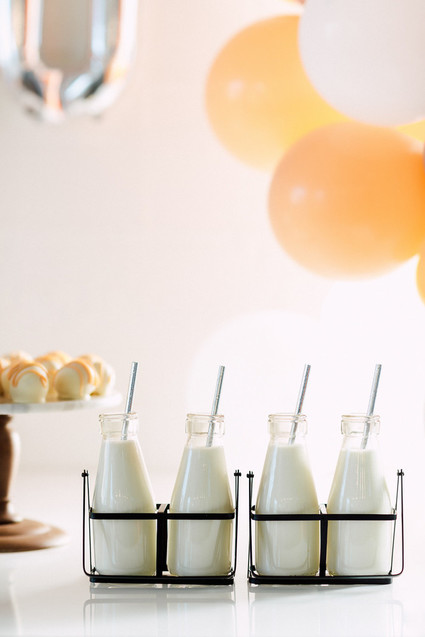 Orange and white modern 2nd birthday