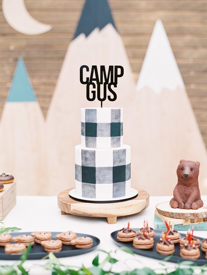Modern camp themed 1st birthday party