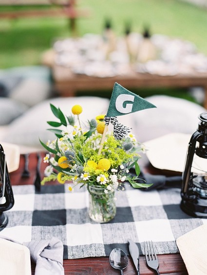 Modern camp themed 1st birthday party