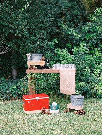 Modern camp themed 1st birthday party