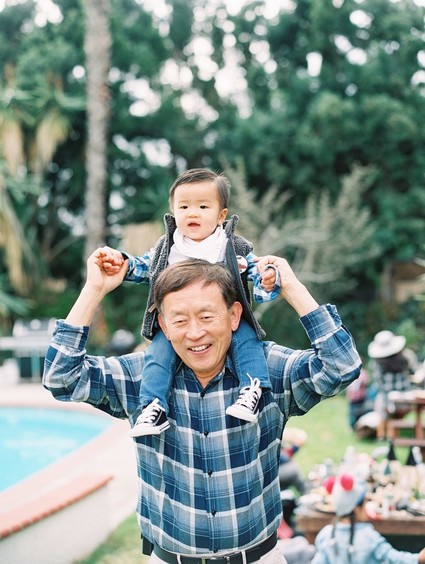 Modern camp themed 1st birthday party