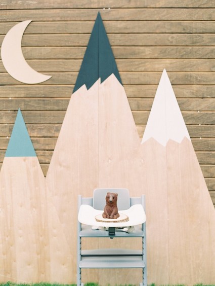 Modern camp themed 1st birthday party