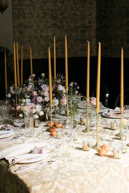 Moody wedding decor