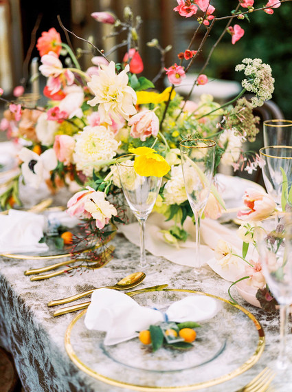 Glam spring garden wedding ideas