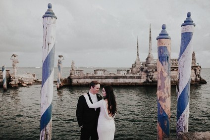 Nighttime wedding at Vizcaya Museum & Gardens in Miami