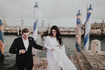 Nighttime wedding at Vizcaya Museum & Gardens in Miami