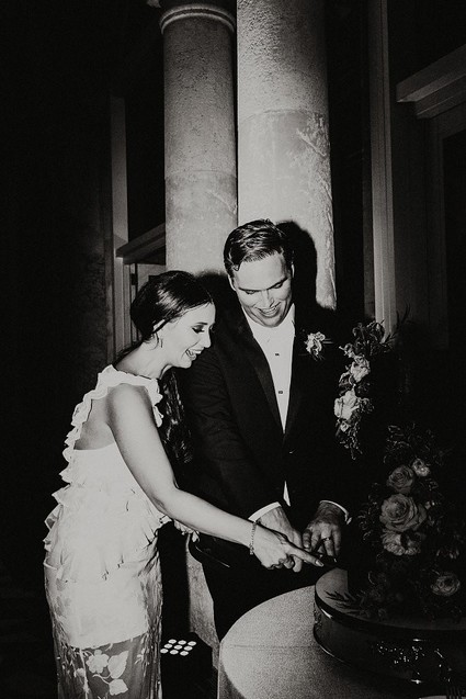 Nighttime wedding at Vizcaya Museum & Gardens in Miami
