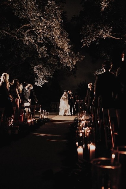 Nighttime wedding at Vizcaya Museum & Gardens in Miami