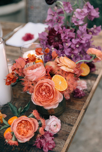 Bougainvillea inspired wedding at 5 Crowns restaurant in Corona Del Mar