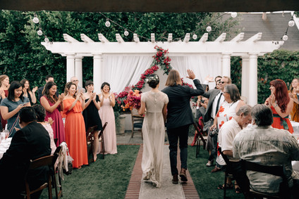 Bougainvillea inspired wedding at 5 Crowns restaurant in Corona Del Mar