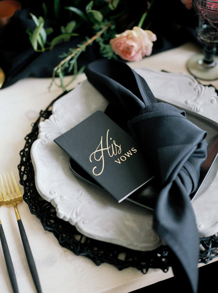 Romantic, moody red and black bridal inspiration