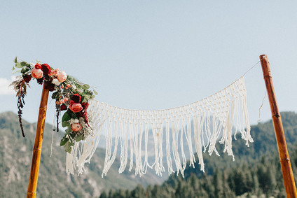 Macrame wedding backdrop