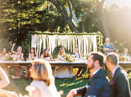 Macrame wedding backdrop