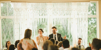Macrame wedding backdrop
